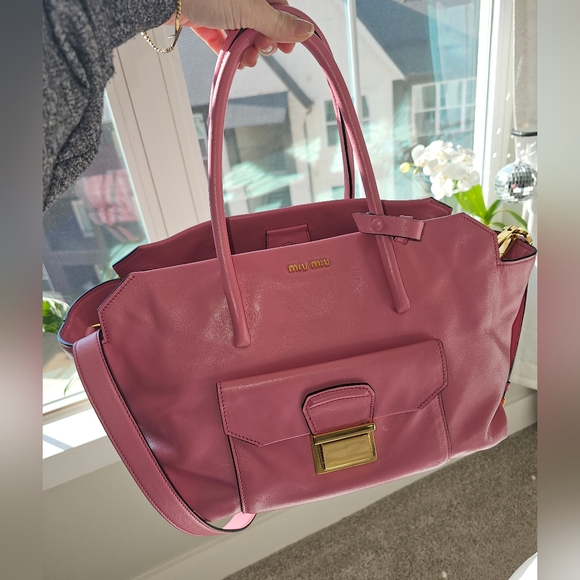 Miu Miu Soft Leather Tote! sold - Picture 3 of 17